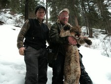 Curt and Dan with a lion